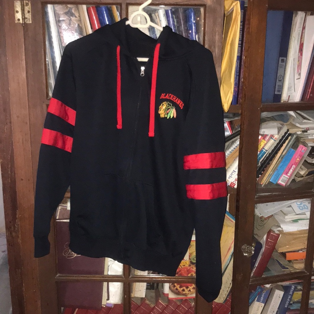 Mens Chicago blackhawks zip up hoodie